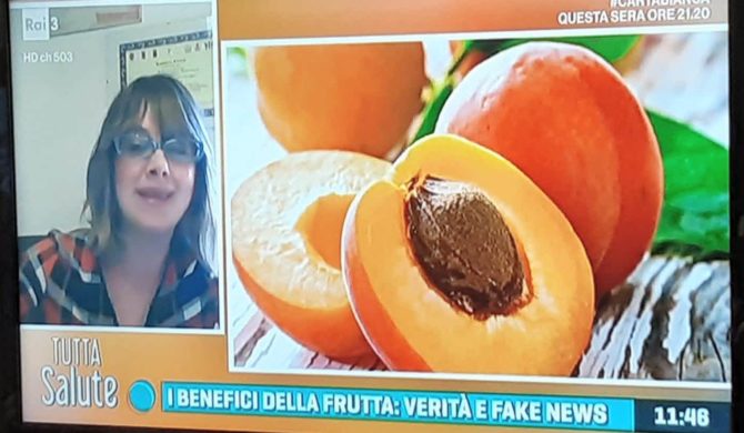 Partecipazione al programma di Raitre ” Tutta Salute ” per parlare di fake news sulla frutta – puntata del 9 giugno 2020